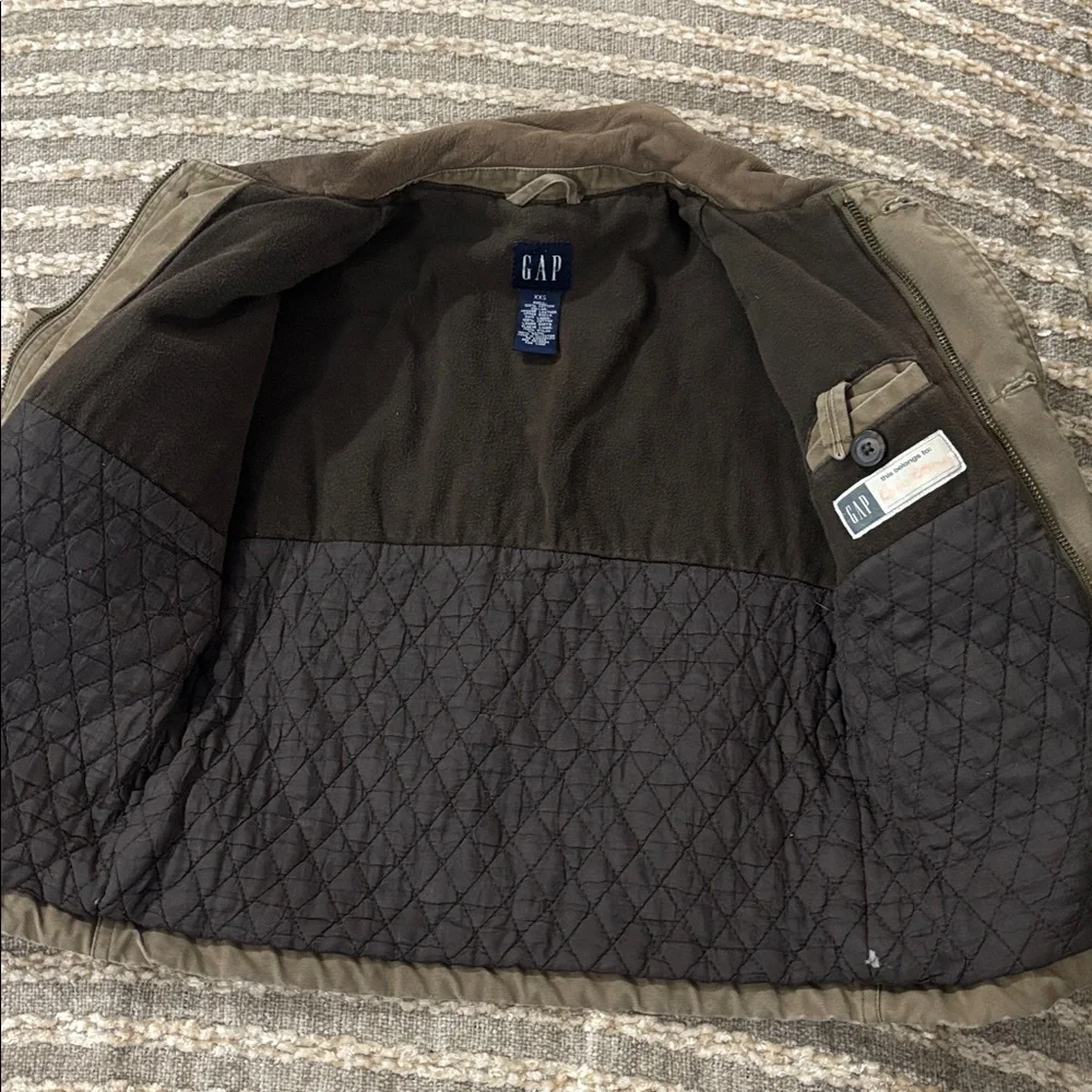 GAP Chore boys Tan Button‎ Up Canvas Barn Coat Jacket Size XXS